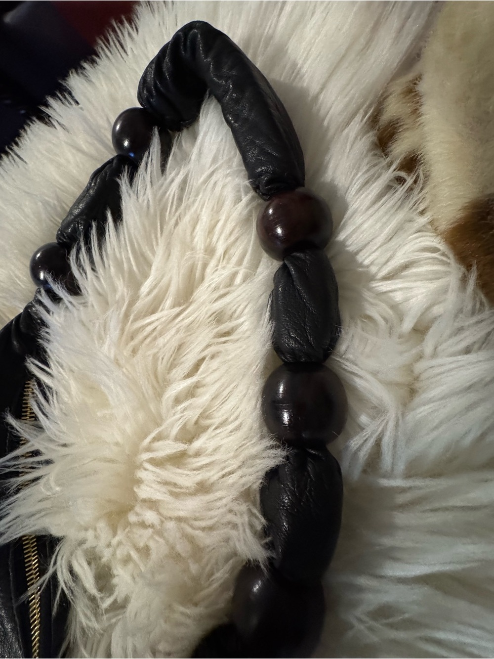 Black Leather Mini Shoulder Bag - Picture 8 of 11